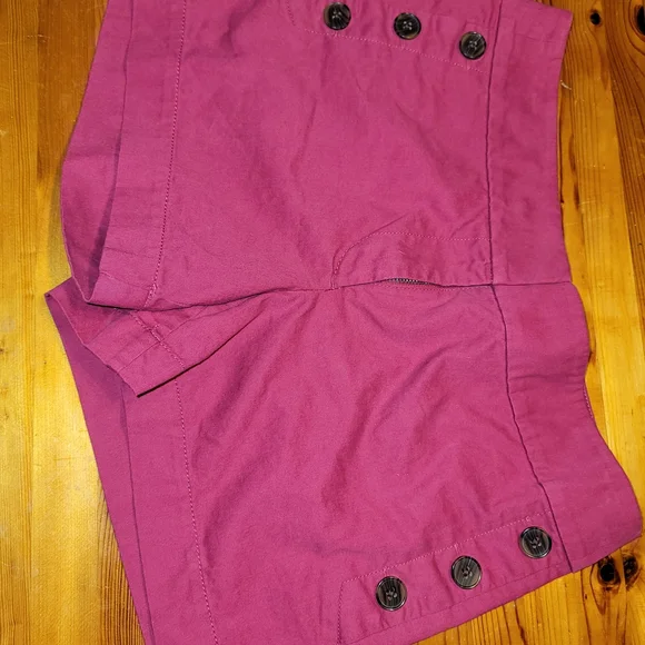 LOFT Pink High Waist Shorts Tailored Cotton Blend - Picture 2 of 6